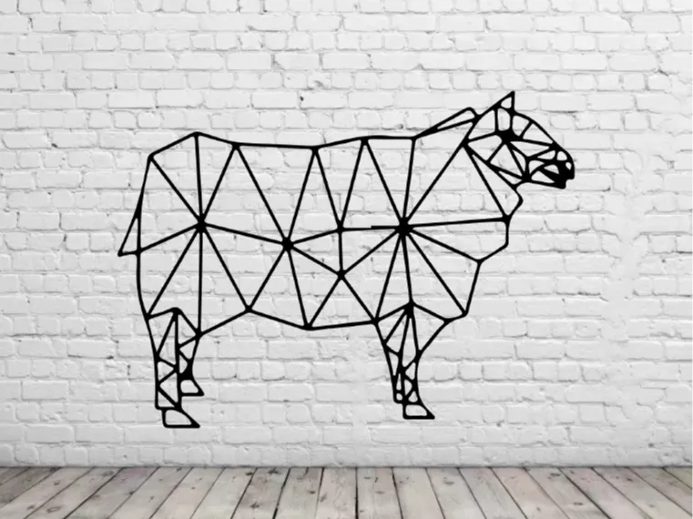 animal geometrico decoracion pared modelo 1