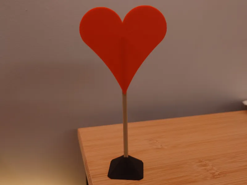 Heart on the desk