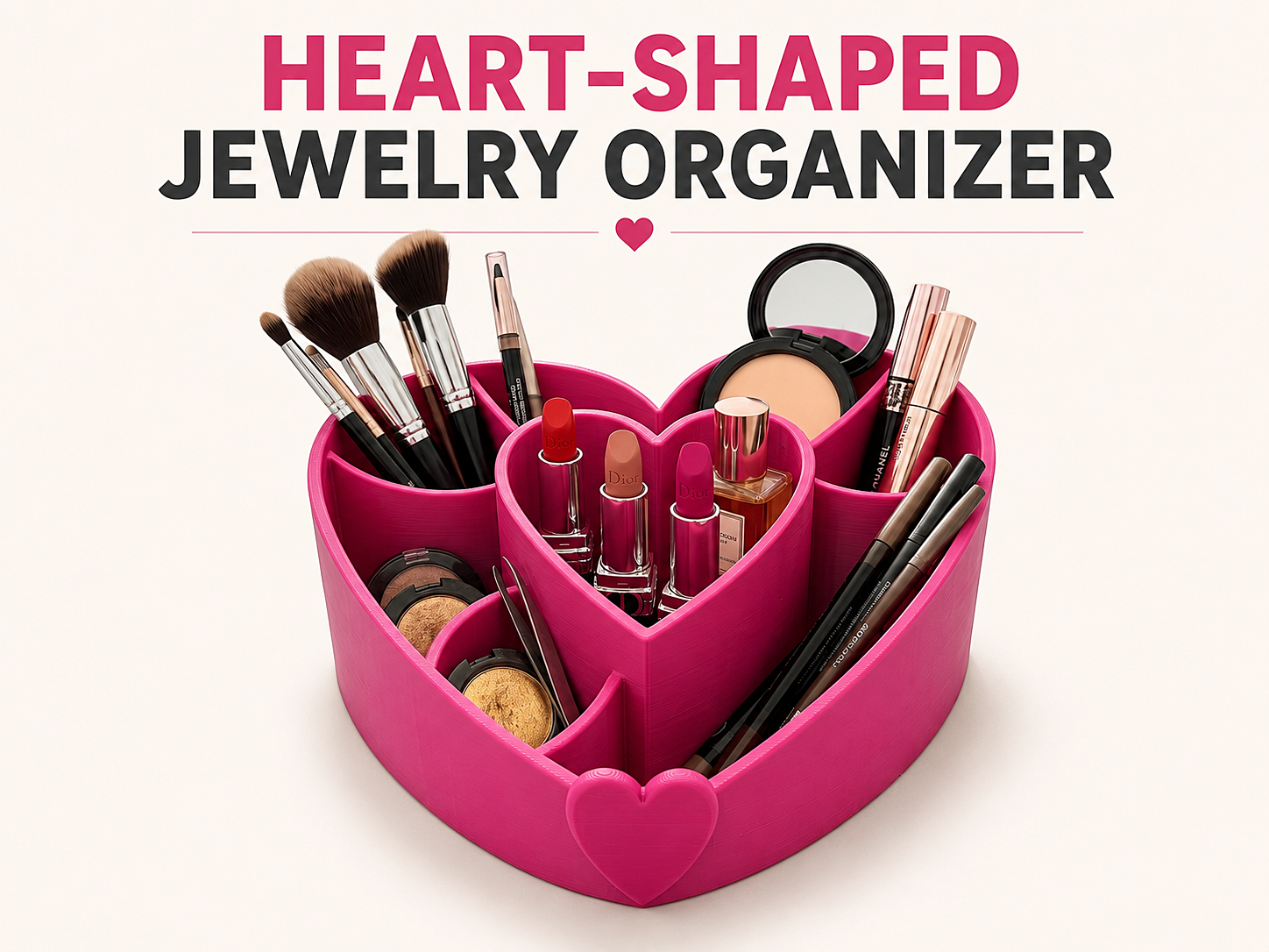 Heart-Shaped Jewelry Organizer | Makeup & Cosmetic