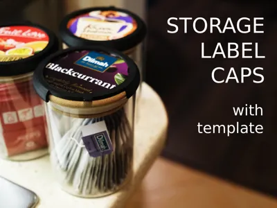 Storage Label Caps with template