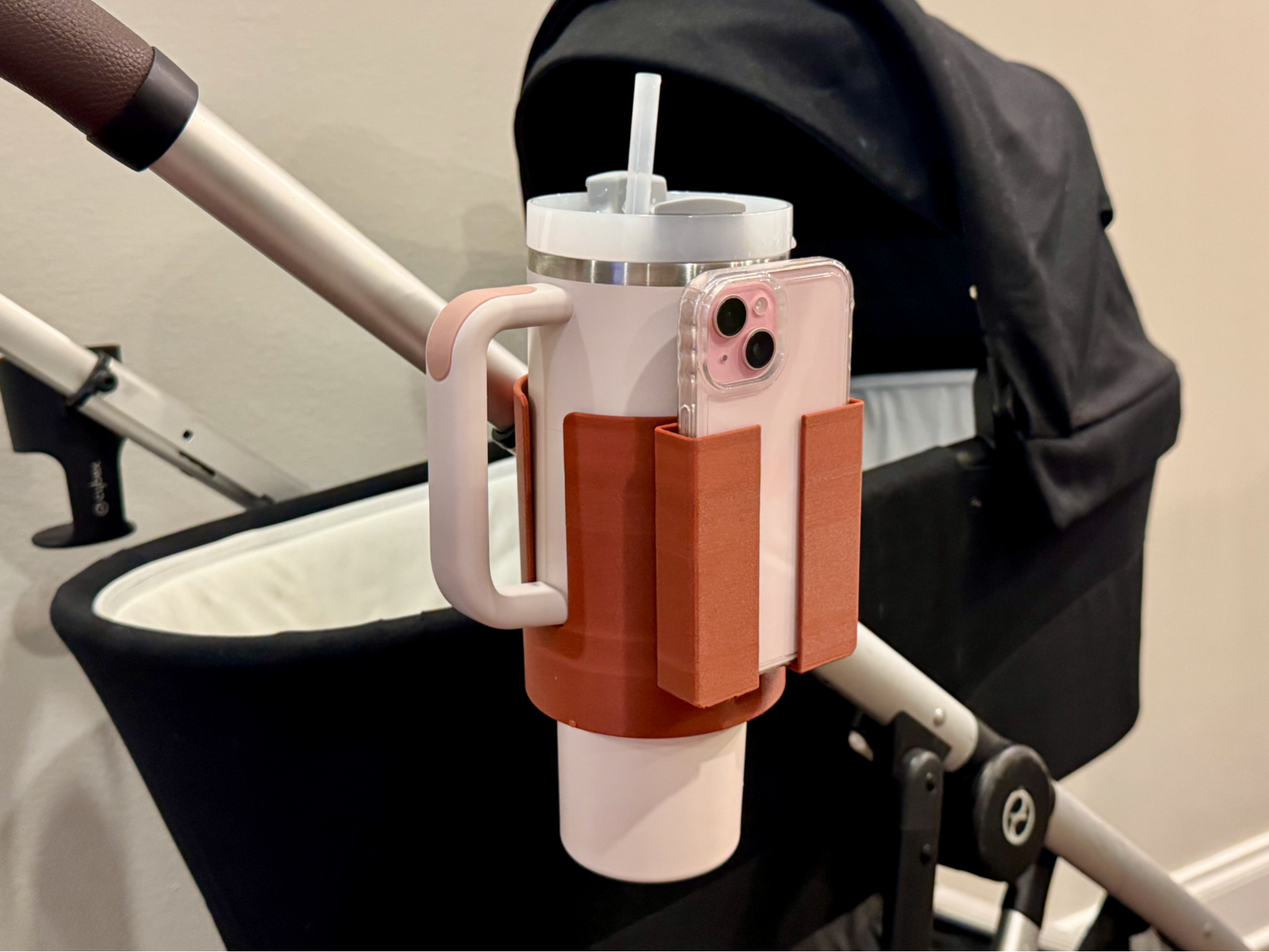Cybex Stroller Cup Holder for Stanley + Phone Slot