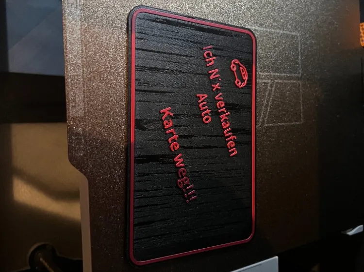 Ich nix verkaufen Auto schild
