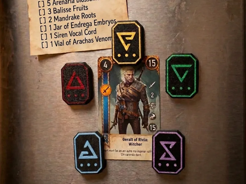 The Witcher Glyph/Signs Magnets