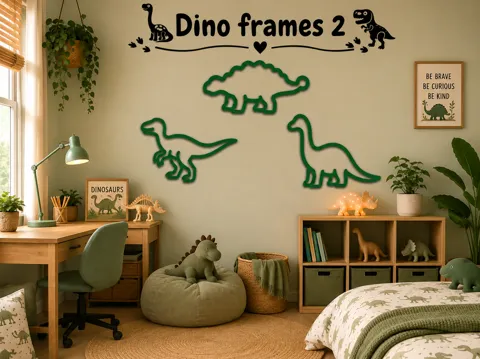 Modelo para impresión 3D: Dino frames set 2 — referencia de MakerWorld