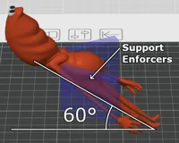 0.16mm layer, 2 walls, 15% infill - Oriented 60 deg. W/Base