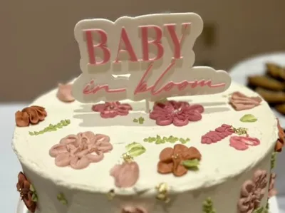 Baby in Bloom Cake Topper