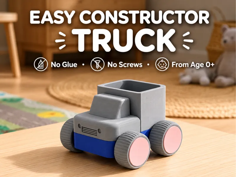 Easy Constructor Truck — Press-Fit Toy Without AMS