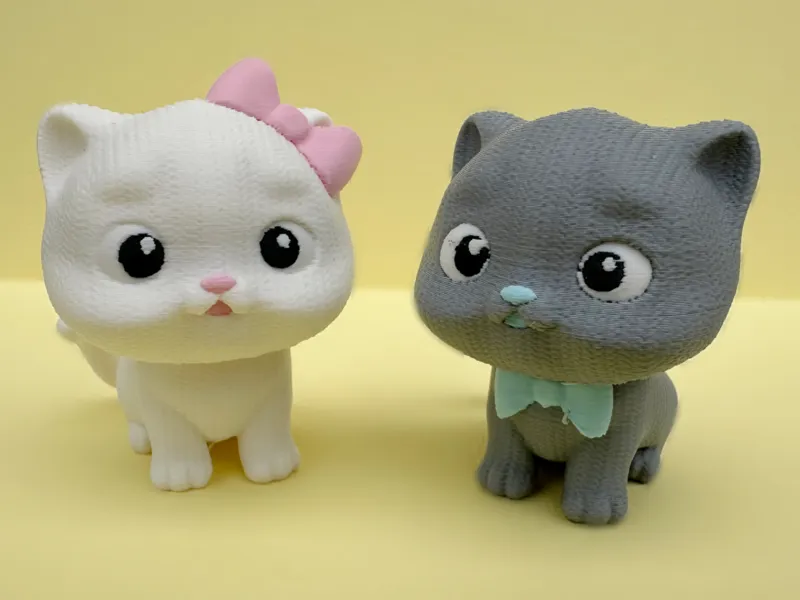 Knitted Kitty Cat Duo