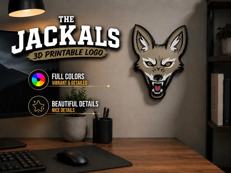 The Jackals – 3D Sculpted Jackals Logo Spurs SATX