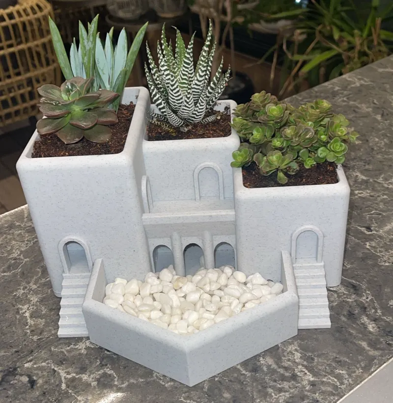 Roman Terrace Garden Succulent Planter by Qrome