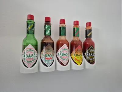 Modular Tabasco Hot Sauce Bottle Wall Display