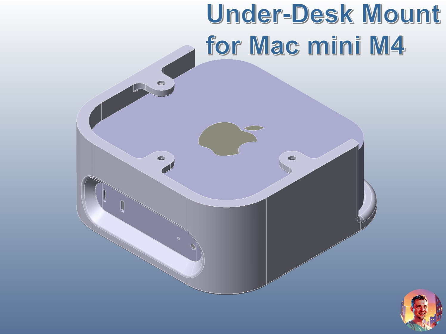 Under-desk mount for Mac mini M4