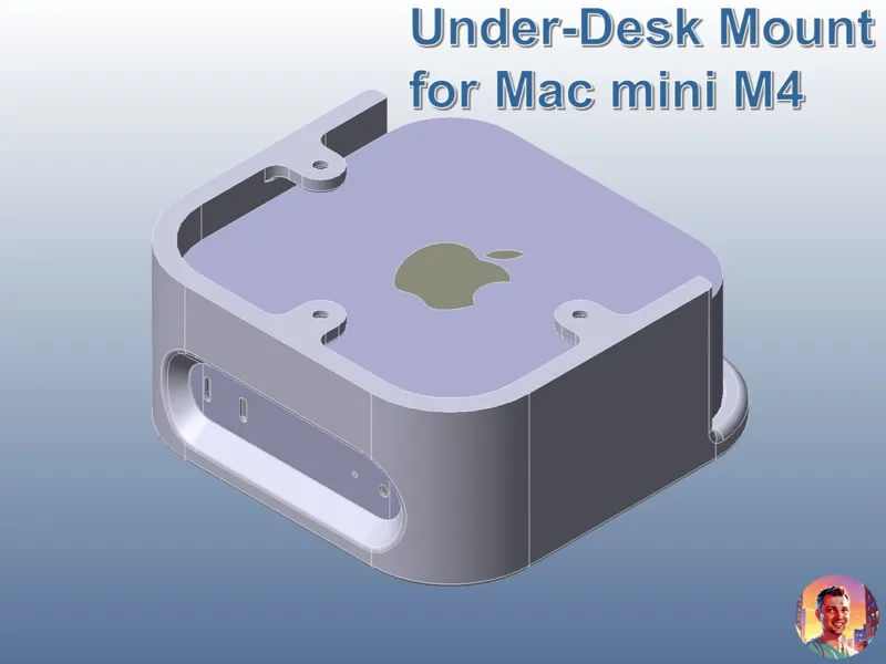 Under-desk mount for Mac mini M4