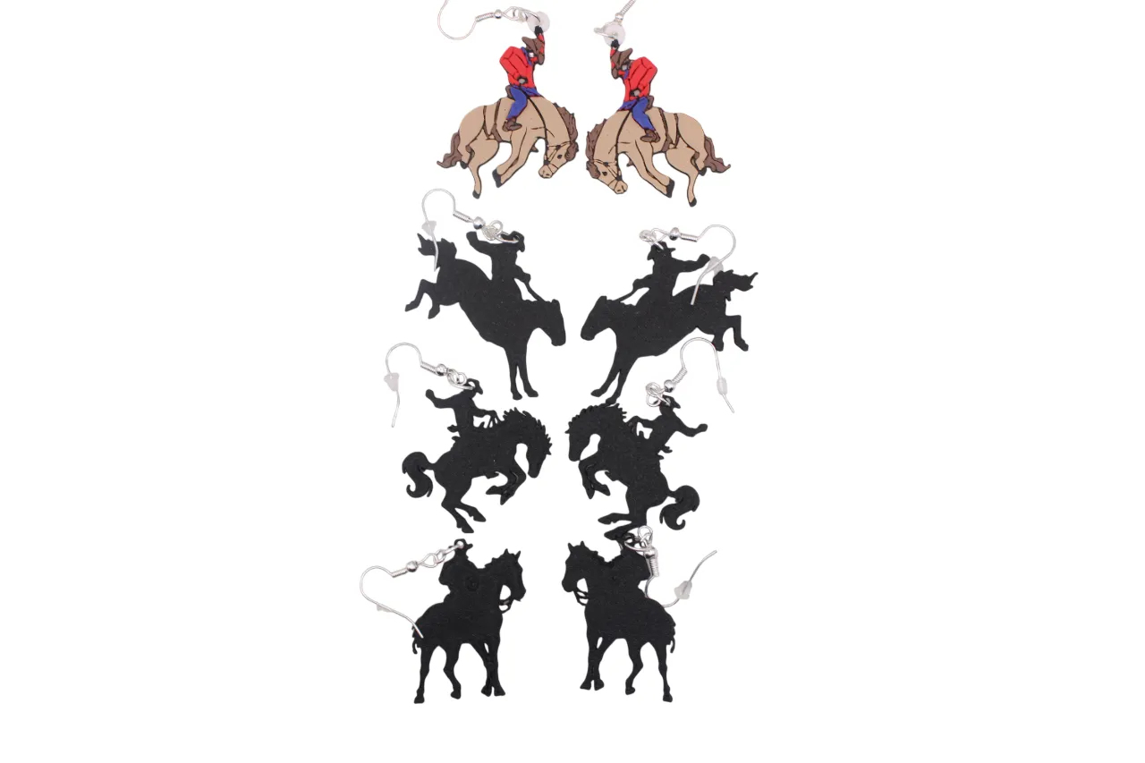 Rodeo Earrings - Bronco view 2
