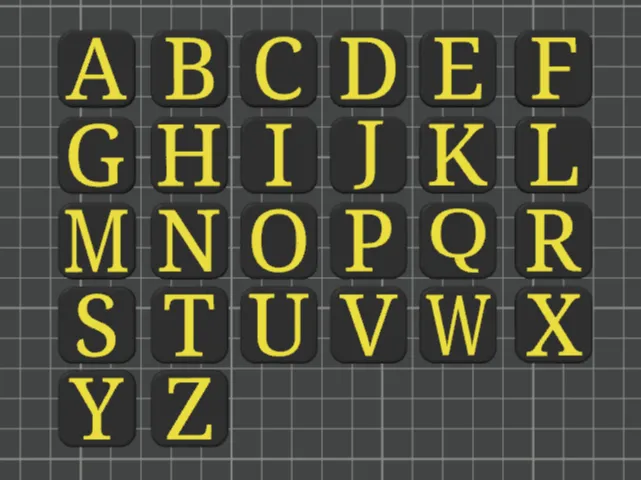 Aquarium Frag Plug Labels (Letters A - Z) 