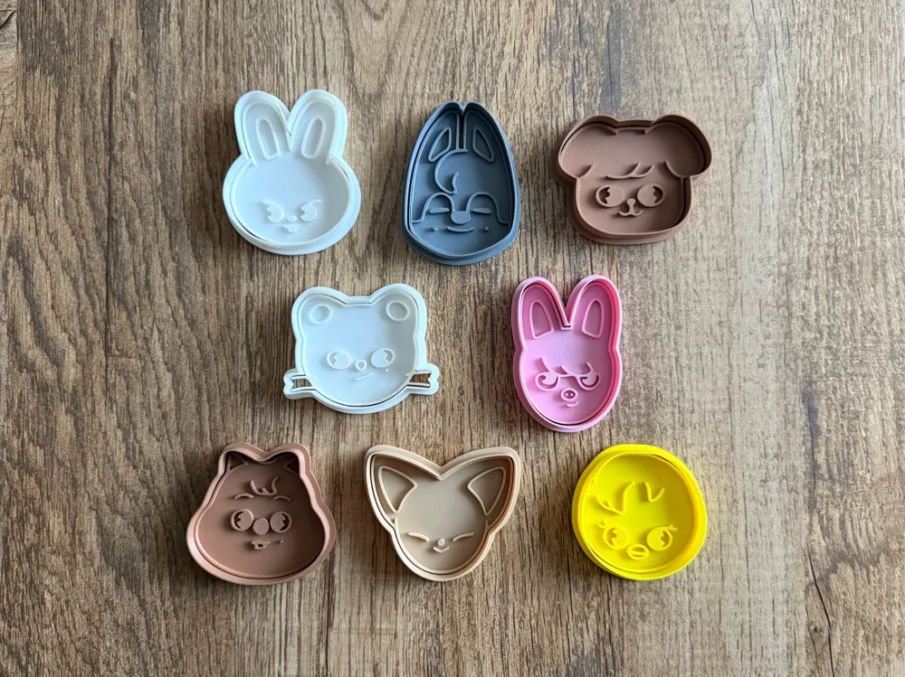 3Dネイルパーツ skzoo クッキー SKZOO Cookie Cutters by clogged_nozzl3 | Download free STL model