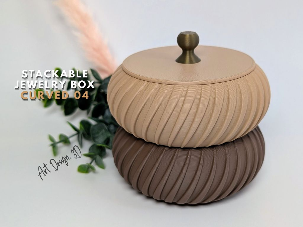 Stackable Jewelry Box - Curved 04
