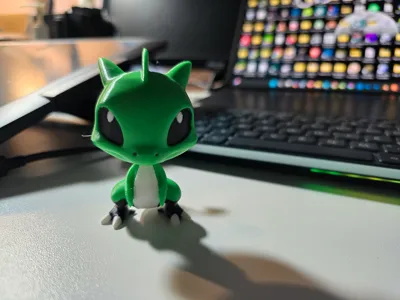 Cute Green Leaf Baby Dragon