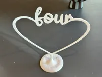 Marque-table mariage en forme de cœur — photo 3