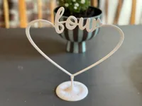 Marque-table mariage en forme de cœur — photo 1