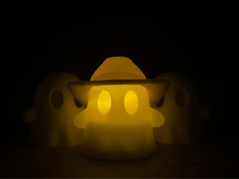 Cowboy Ghost Halloween Tea Light
