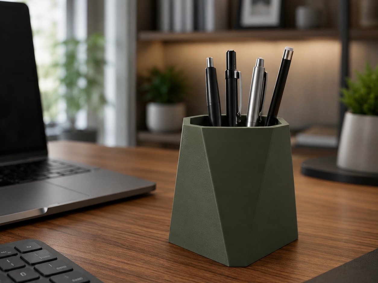 Modern Geometric Pen Holder