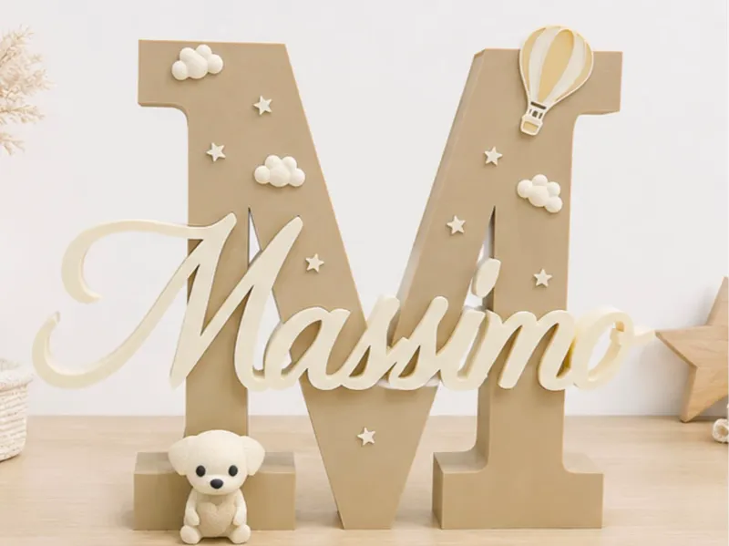 lettera decorativa con nome personalizzata