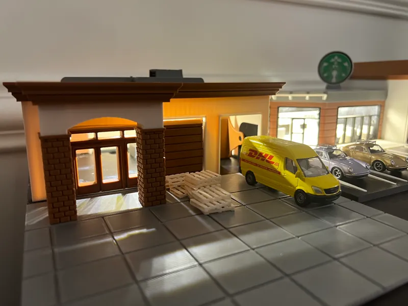 DHL diorama 1:64 diecast