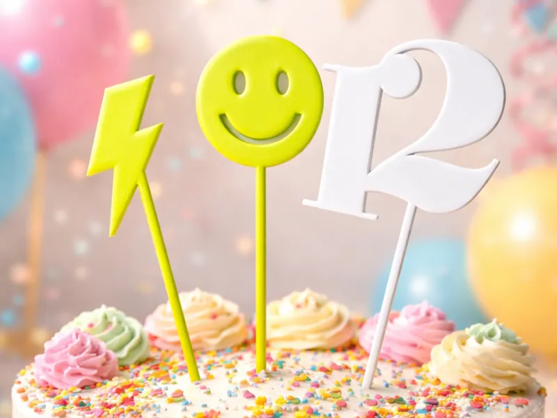 Caketopper Lightning & Smiley