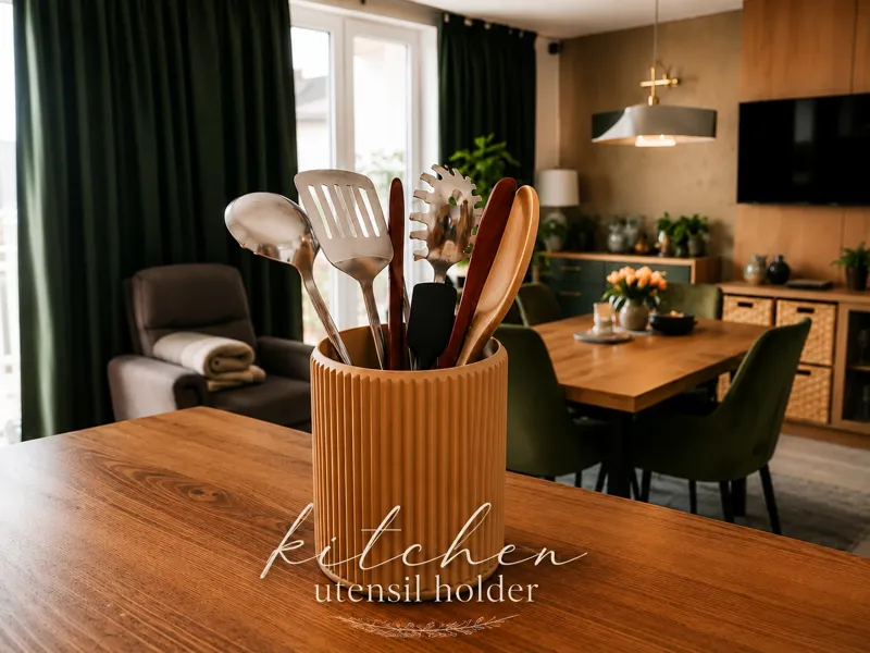 Japandi Utensil Holder- Round 