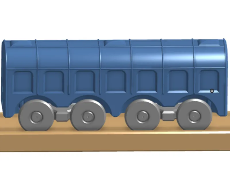 Fully printable brio compatible train wagon