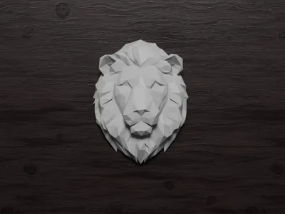 Low Poly Modern Lion Decor (A1 mini compatible)