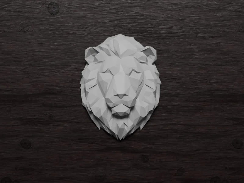 Low Poly Modern Lion Decor (A1 mini compatible)