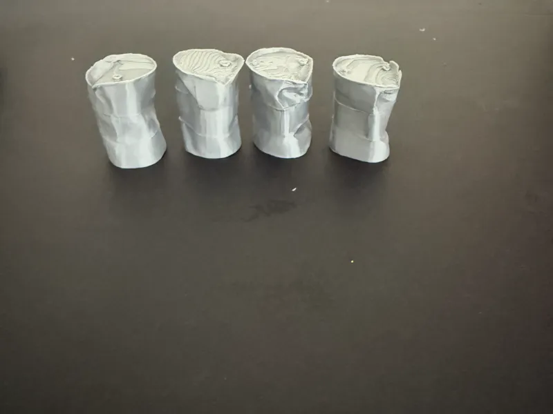 Damaged Oil Barrels