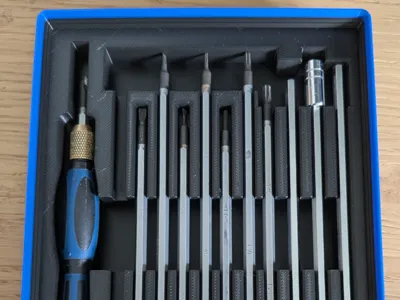 Gridfinity 4mm Screwdriver Organiser (Bluepoint)