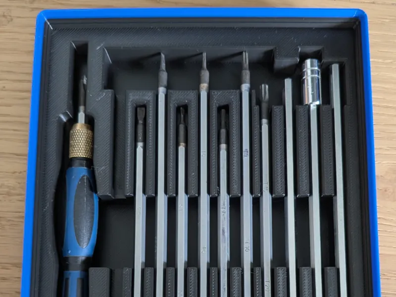 Gridfinity 4mm Screwdriver Organiser (Bluepoint)