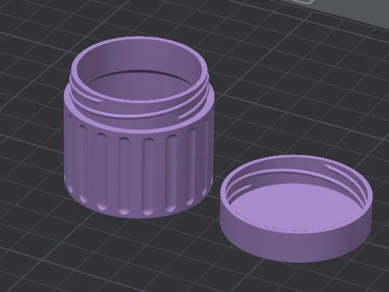 Jar with Initial on Lid