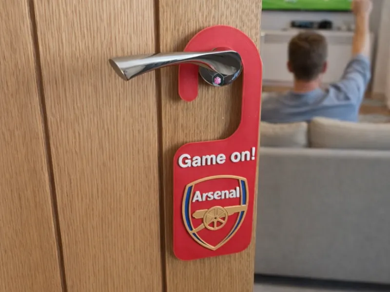 Arsenal Football Club Door Hanger - Game On Sign