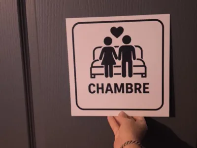Master bedroom door plaque