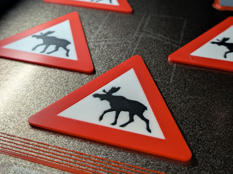 Norwegian original Warning sign - Moose 