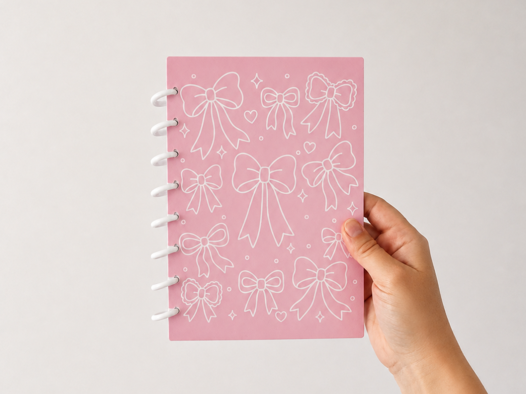 Coquette Disk Bound Notebook | Bow Journal | A5 - 1