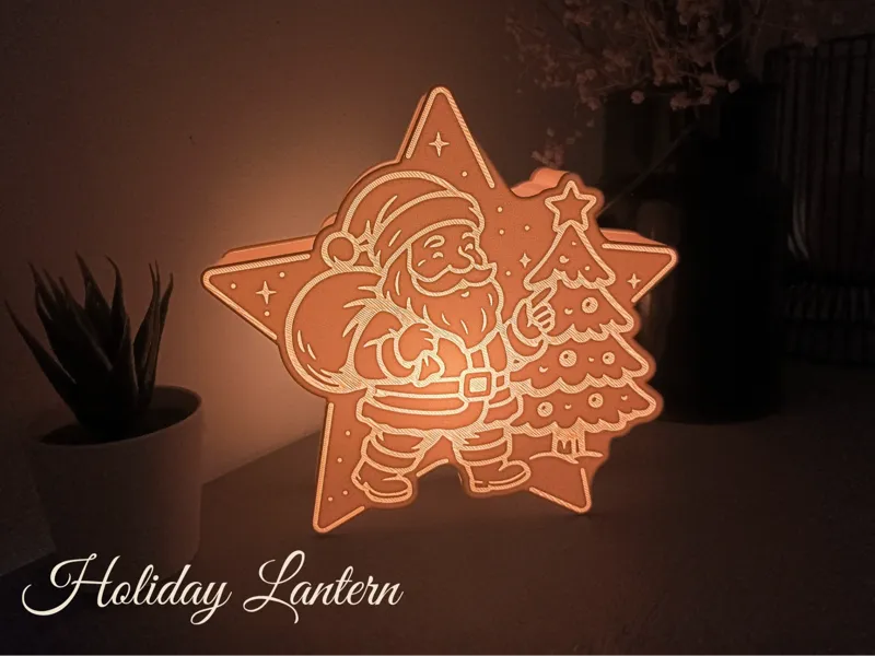 Holiday Lantern – Santa’s Gift