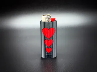 Bic Lighter Case Heart Edition Valentines Day