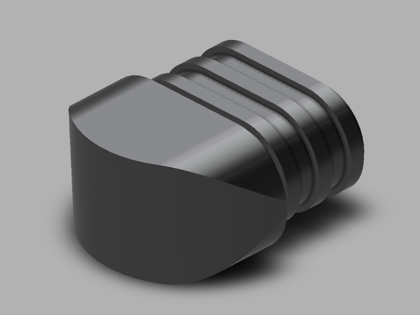 Embout de pied pour tube ovale de table de jardin