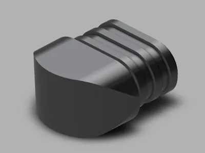 Garden table oval tube foot cap