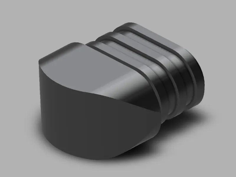 Embout de pied pour tube ovale de table de jardin
