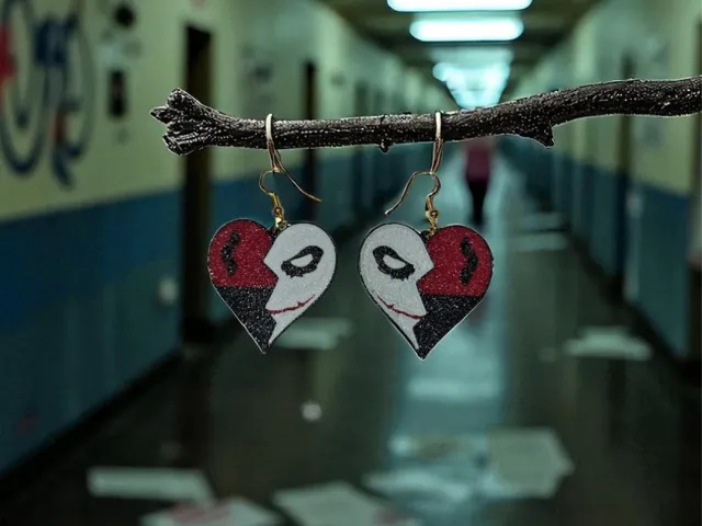 Joker Heart earrings