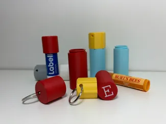 Lip balm keychain holder