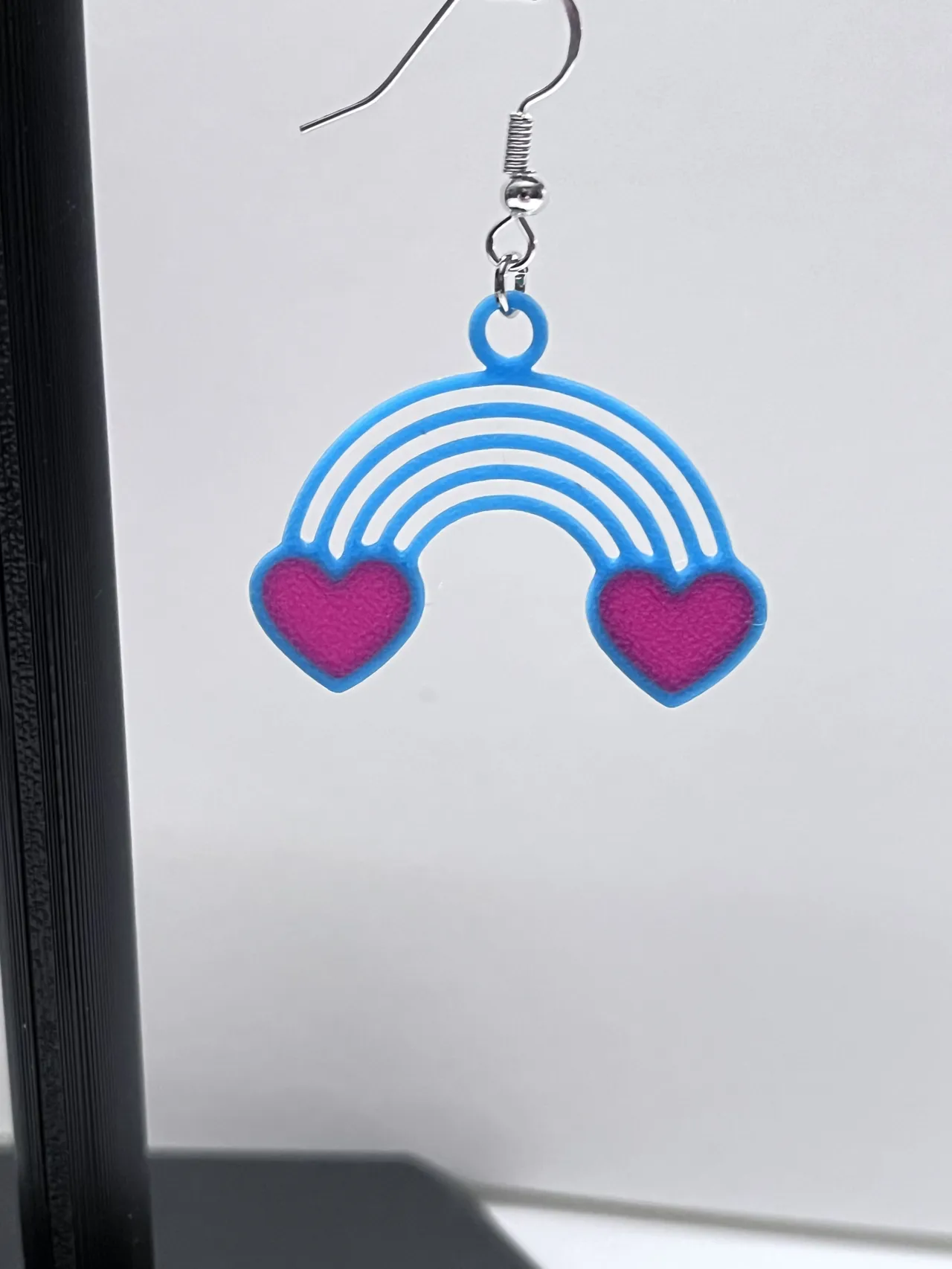 Pride Rainbow Heart Earrings - AMS & NO AMS! view 4