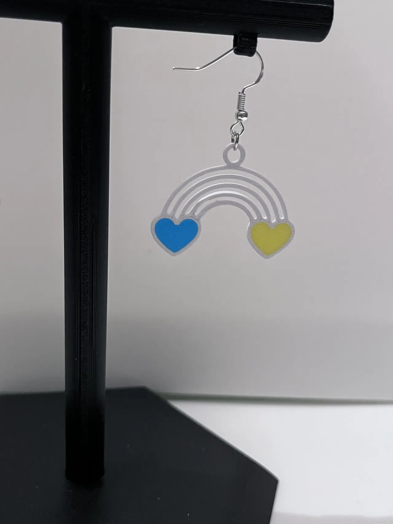 Pride Rainbow Heart Earrings - AMS & NO AMS! view 3